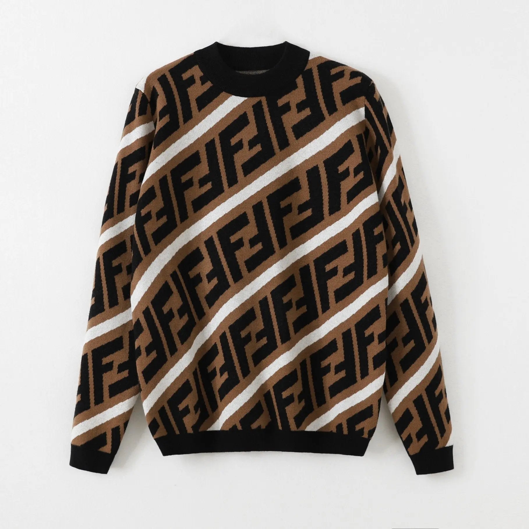 Fendi Men's Brown and Black Sweatshirt Metroutfits