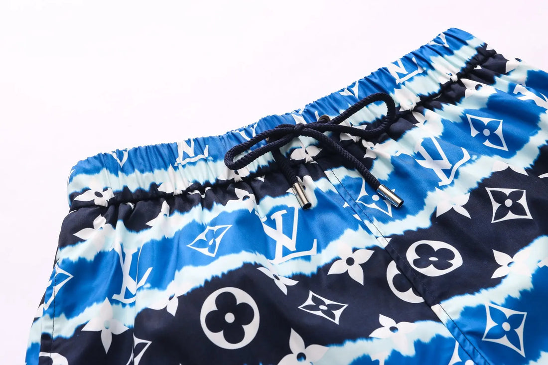 Louis Vuitton Men's Designer Short Blue Black White - Luxury Wear Metroutfits