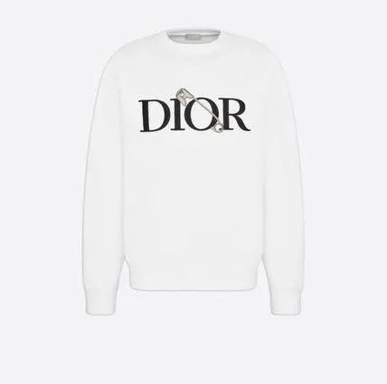 Christian Dior Logo Sweatshirt White Black Red for Men Metroutfits