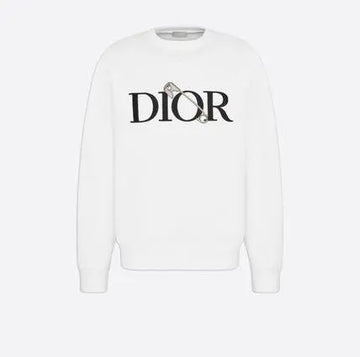 Christian Dior Logo Sweatshirt White Black Red for Men Metroutfits