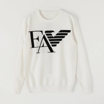 Armani Men's White Designer Sweatshirt Metroutfits
