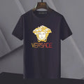 Versace Men's T-Shirt Black White Casual Wear Metroutfits
