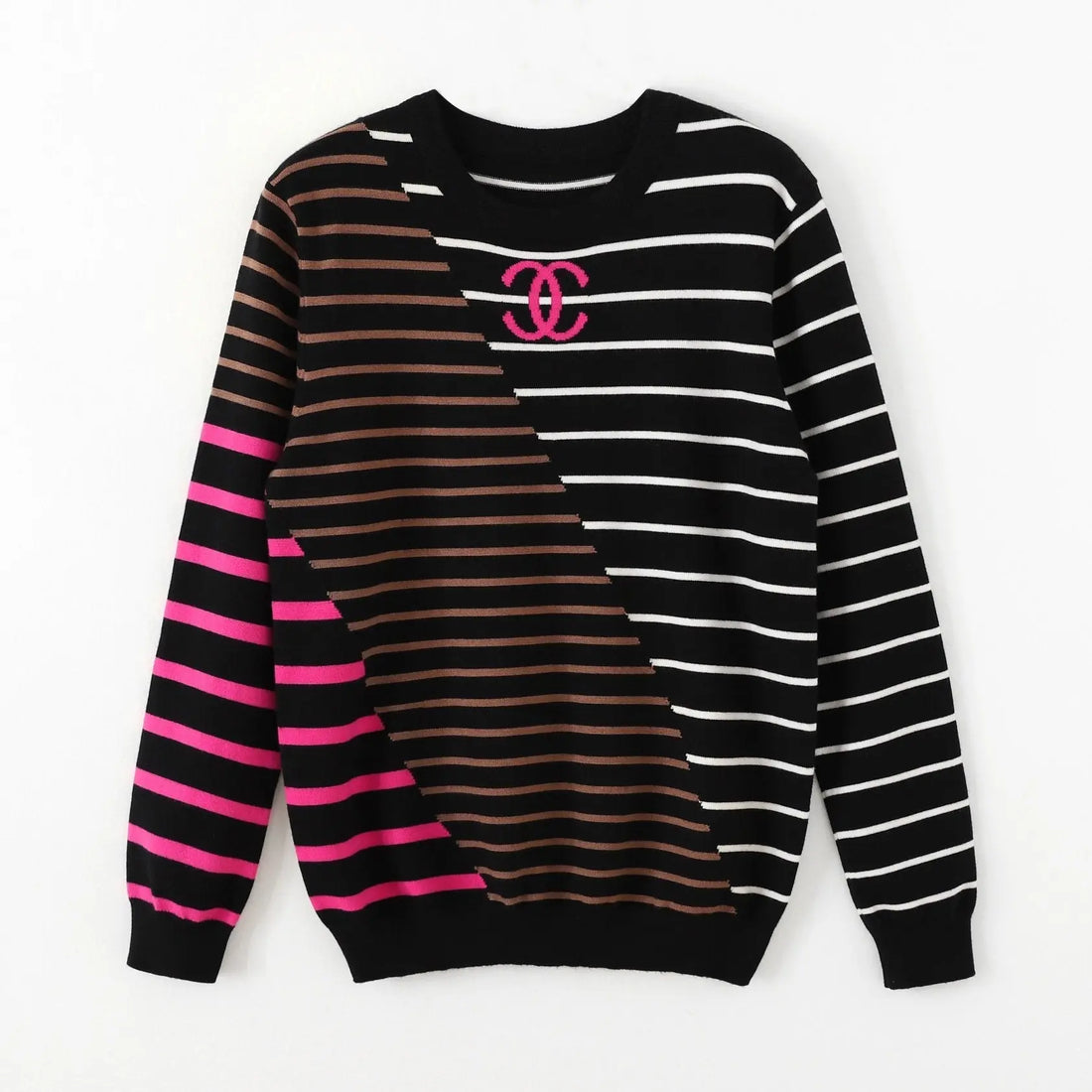 Chanel Women's Black Multicolor Designer Sweatshirt Metroutfits