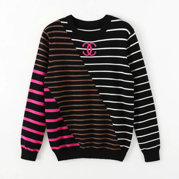 Chanel Women's Black Multicolor Designer Sweatshirt Metroutfits