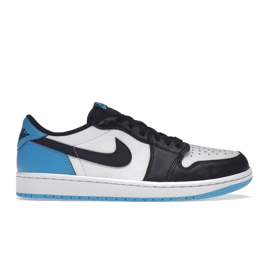 Air Jordan 1 Low Black Dark Powder Blue Sneakers Men Women Metroutfits