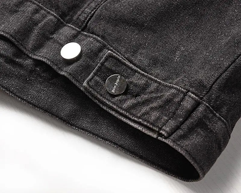 Palm Angels Men's Black Designer Jacket Metroutfits