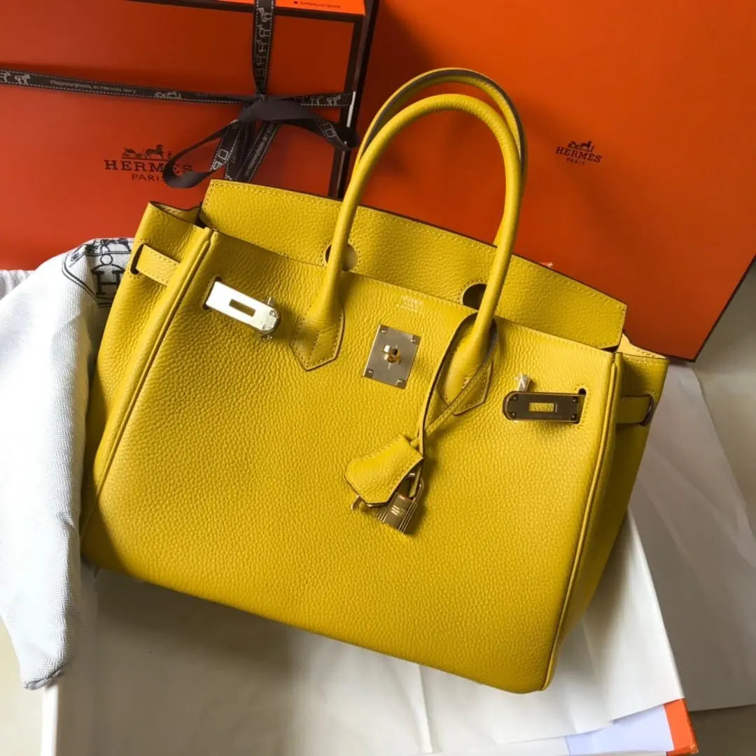 Hermes Birkin 30 cm Jaune de Naples Togo Gold Hardware