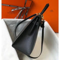 Hermes Kelly 30 Togo Leather Black Gold Hardware - With Strap & Dust Bag - NEW