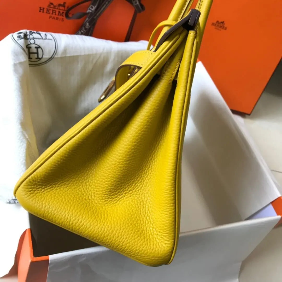 Hermes Birkin 30 cm Jaune de Naples Togo Gold Hardware