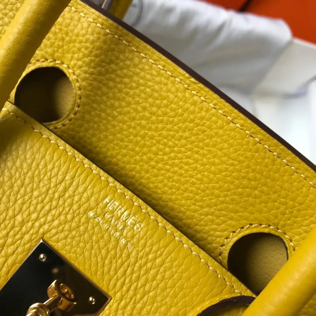 Hermes Birkin 30 cm Jaune de Naples Togo Gold Hardware