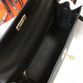 Hermes Kelly 30 Togo Leather Black Gold Hardware - With Strap & Dust Bag - NEW