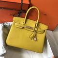 Hermes Birkin 30 cm Jaune de Naples Togo Gold Hardware