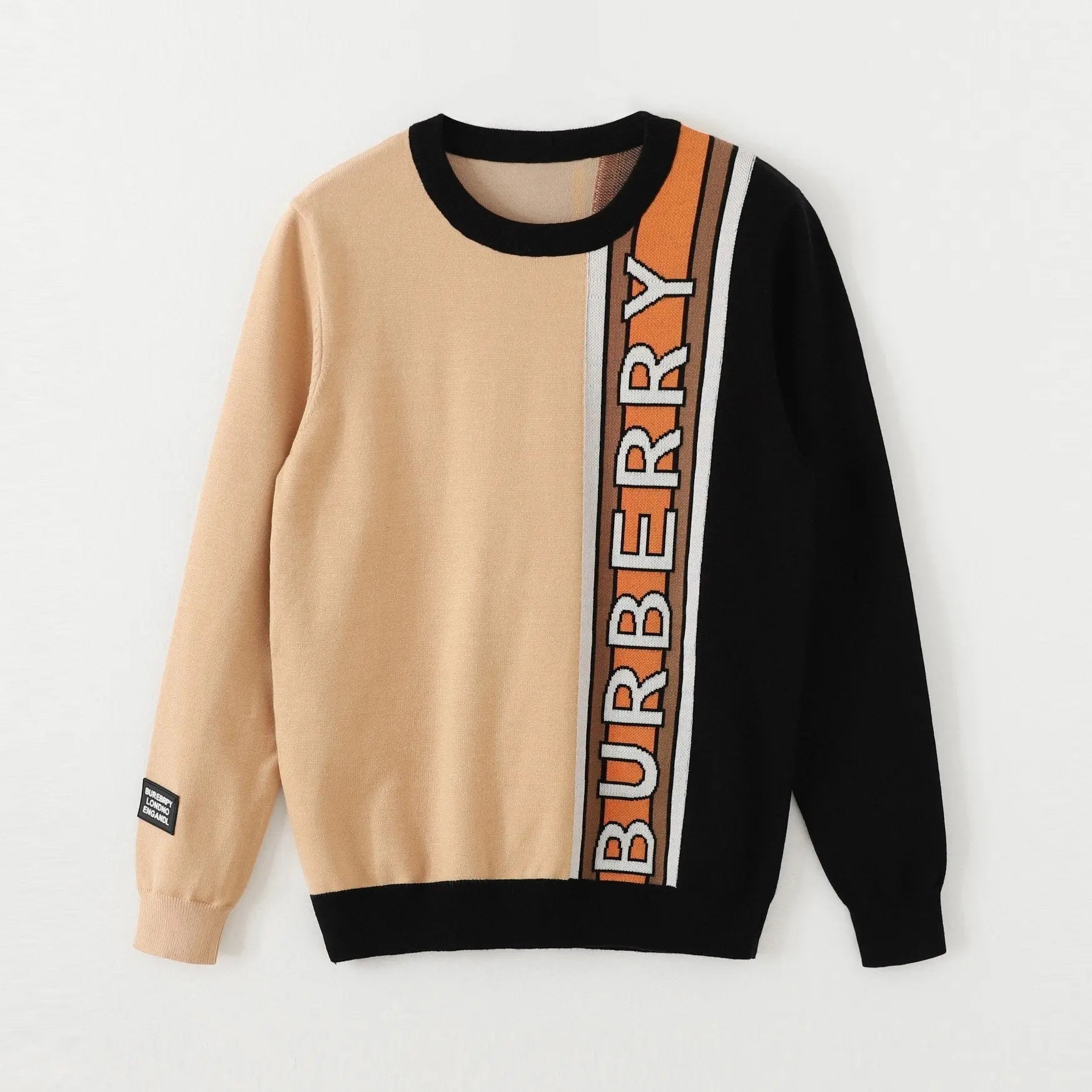 Burberry Men's Brown & Black Sweatshirt Metroutfits