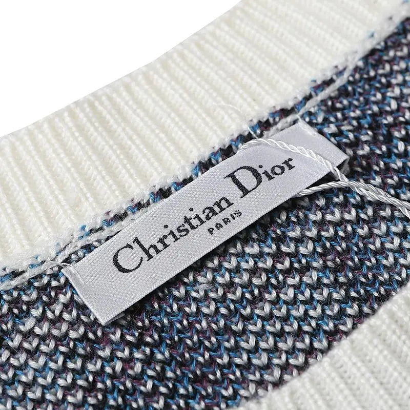Dior Men's Blue and Off-White Designer Sweatshirt Metroutfits