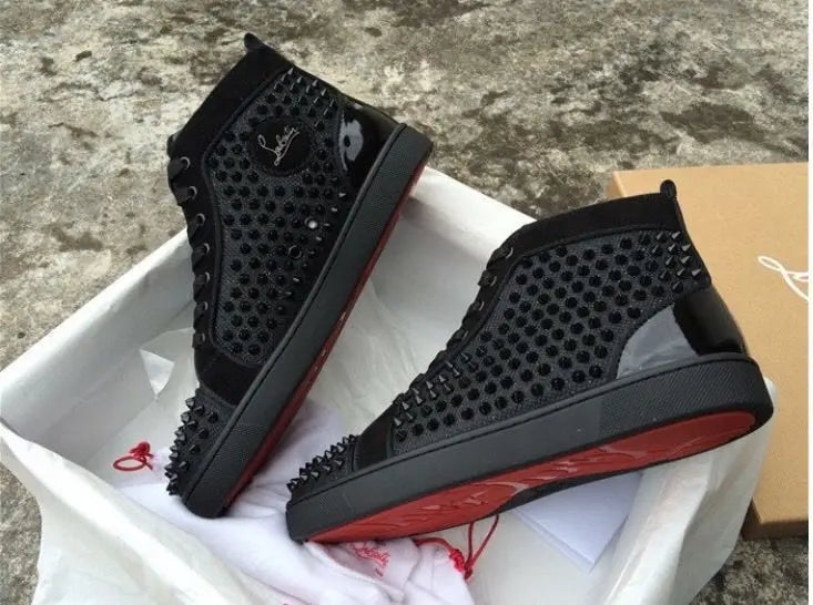 Christian Louboutin Sneakers Vieira Spikes Suede New Metroutfits
