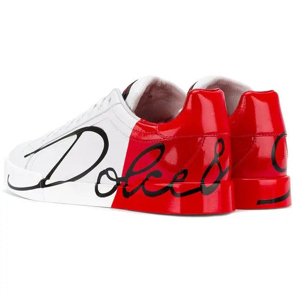 Dolce & Gabbana Low-Top Leather Sneakers Metroutfits
