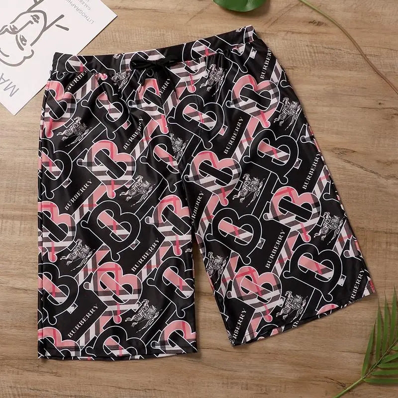 BURBERRY - Men's Designer Short Pink Black Metroutfits