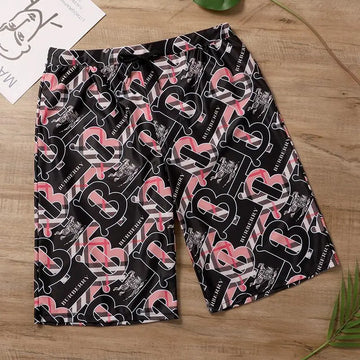 BURBERRY - Men's Designer Short Pink Black Metroutfits