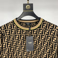 Fendi Men's Black and Golden Designer Sweatshirt Metroutfits