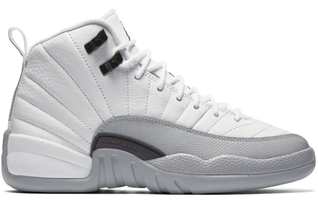 Air Jordan 12 Retro Barons White Black Grey Metroutfits