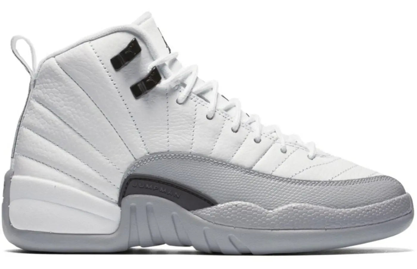 Air Jordan 12 Retro Barons White Black Grey Metroutfits