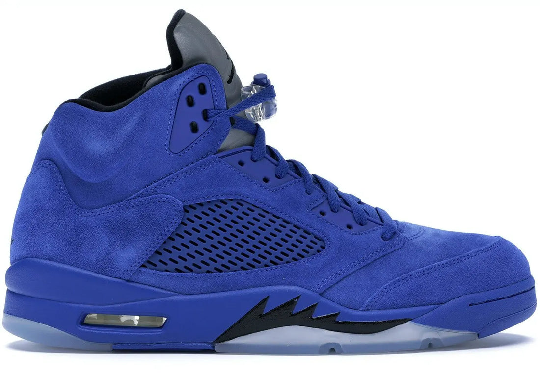 Air Jordan 5 Retro Suede Blue Sneakers New With Tag & Box Metroutfits