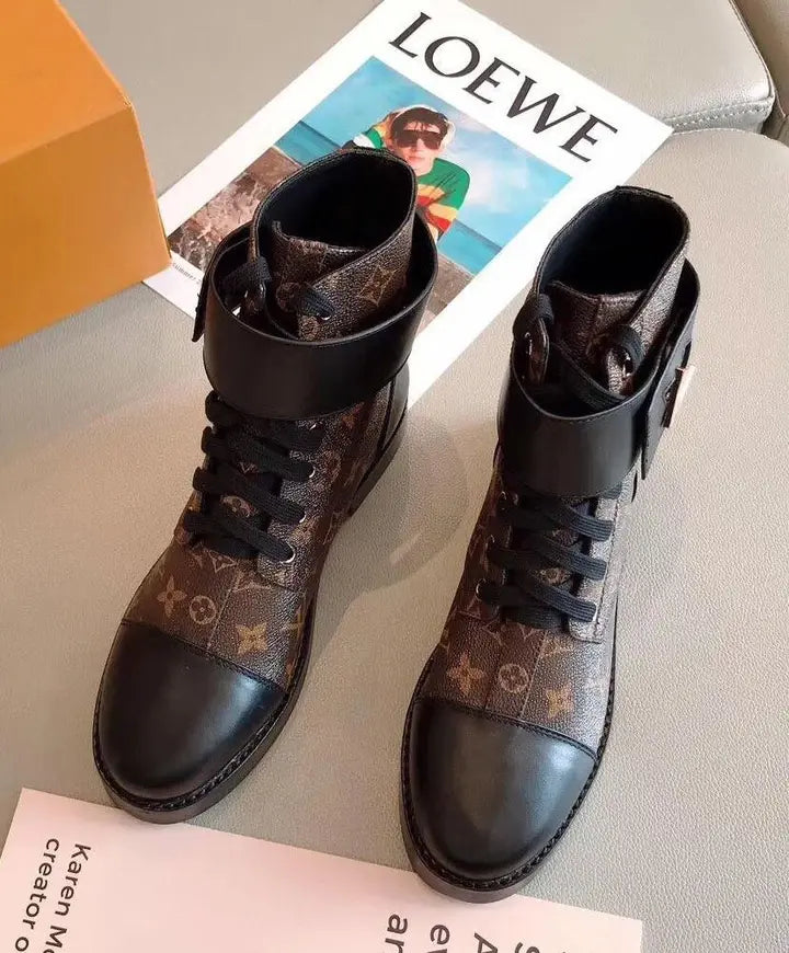 Louis Vuitton Flat Ranger Brown Women’s Boots New With Tag Metroutfits