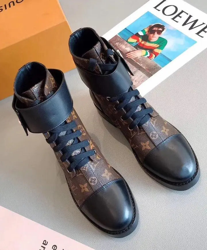 Louis Vuitton Flat Ranger Brown Women’s Boots New With Tag Metroutfits