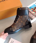 Louis Vuitton Flat Ranger Brown Women’s Boots New With Tag Metroutfits
