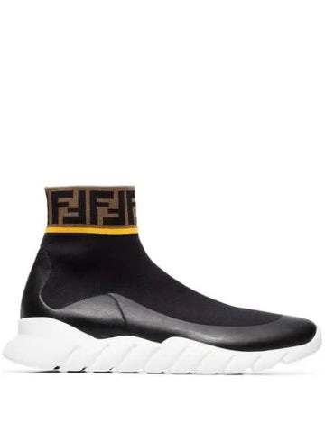 Fendi Logo hi-top stretch sock sneakers - chic tread