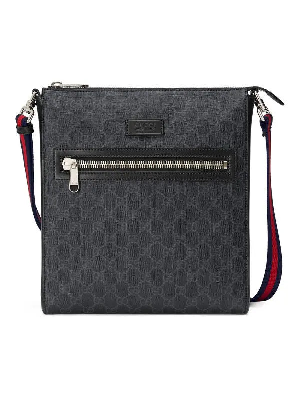 GUCCI - Black GG Messenger Bag - chic tread