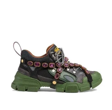 Gucci Flashtrek SEGA Green Sneakers with Removable Crystals Metroutfits