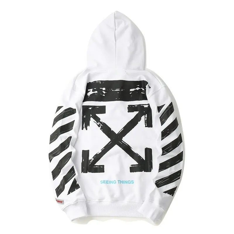 Off White Hoodie Black & White New with Tags Metroutfits