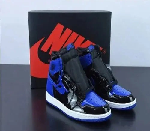 Air Jordan 1 Retro High OG Patent Royal Sneakers Men & Women CHIC TREAD