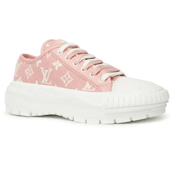 Louis Vuitton LV Squad Sneakers – Monogram Denim Designer Shoes for Men & Women Chic Tread