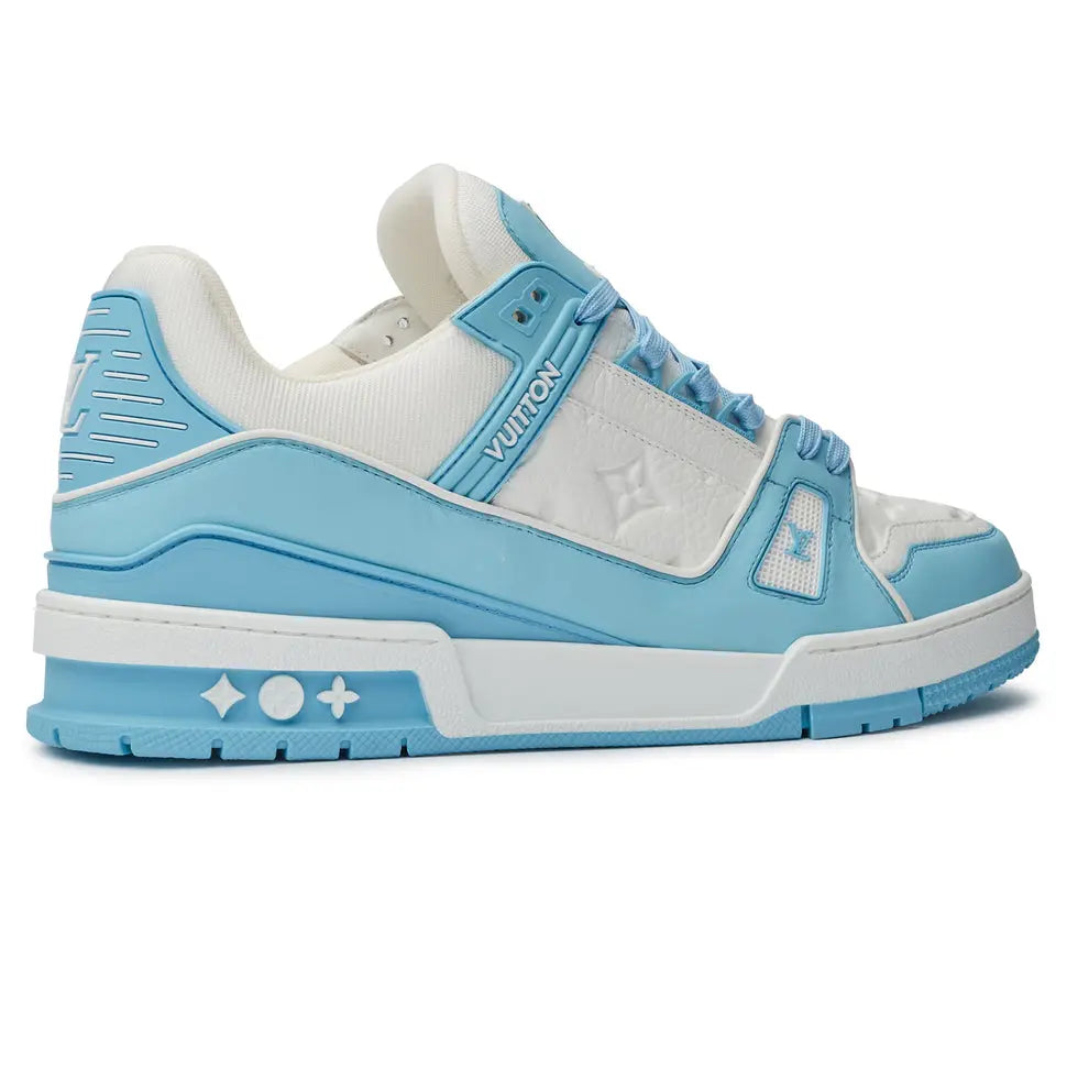 Louis Vuitton LV Monogram White Sky Blue Sneaker New Metroutfitstore