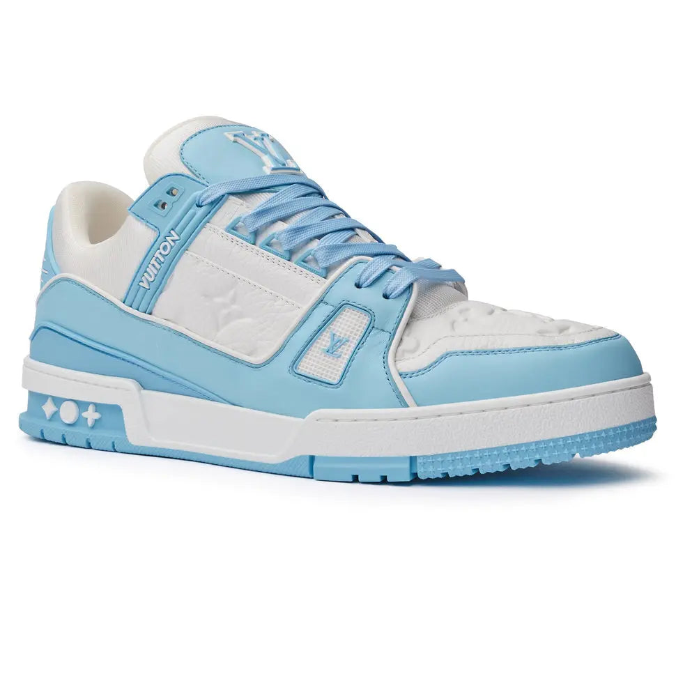 Louis Vuitton LV Monogram White Sky Blue Sneaker New Metroutfitstore
