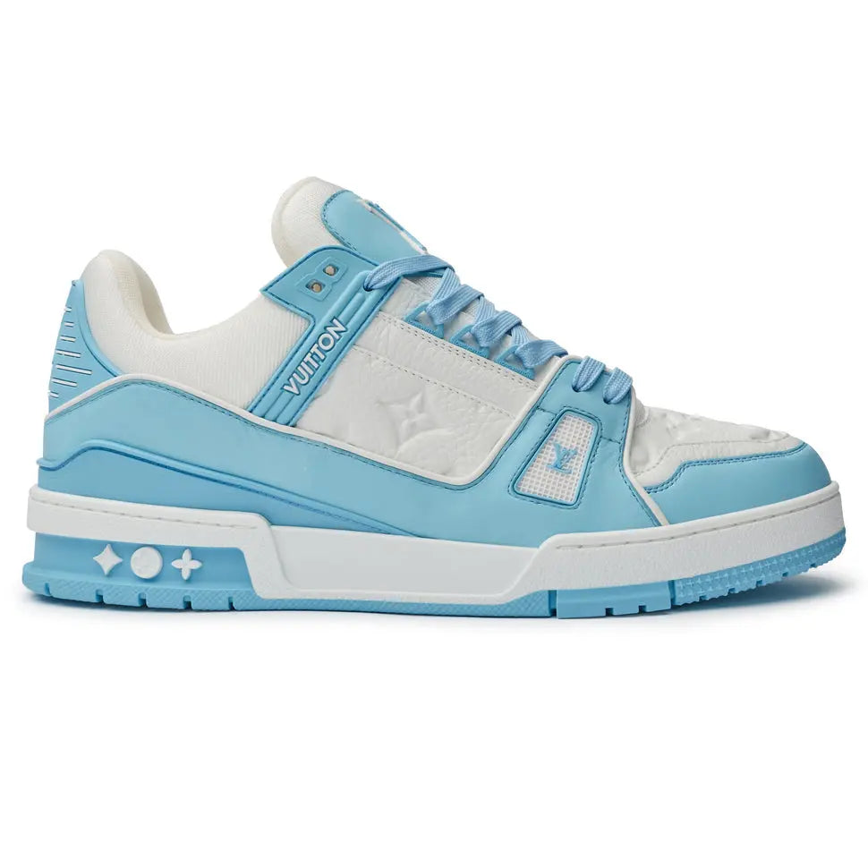 Louis Vuitton LV Monogram White Sky Blue Sneaker New Metroutfitstore