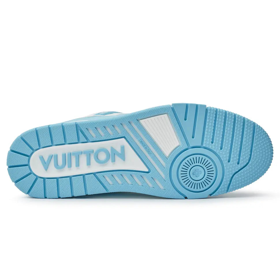 Louis Vuitton LV Monogram White Sky Blue Sneaker New Metroutfitstore