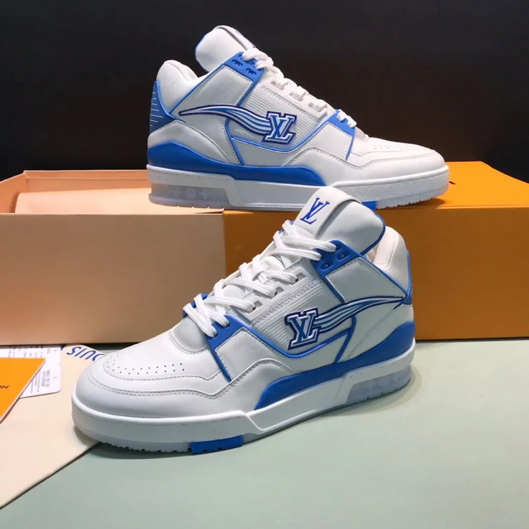 Louis Vuitton Unisex White Sneakers New with Box Metroutfitstore