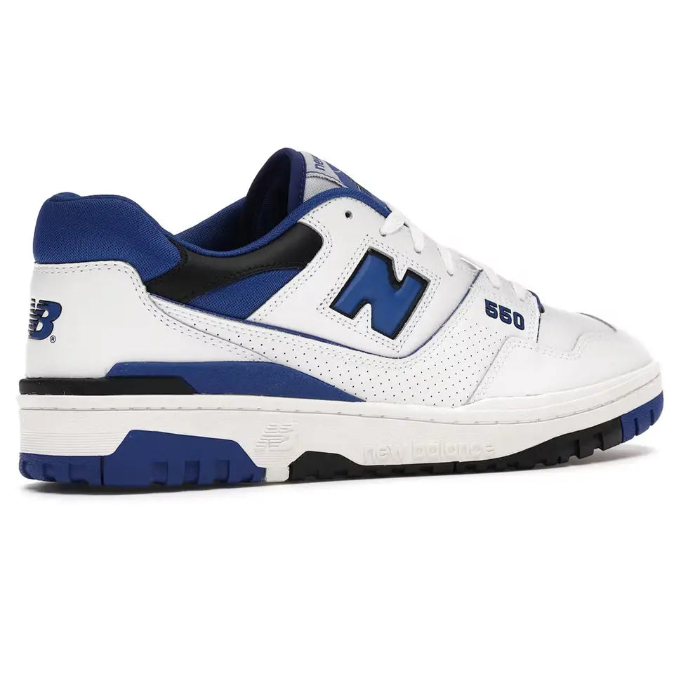 New Balance 550 White Blue Leather Sneakers Metroutfits