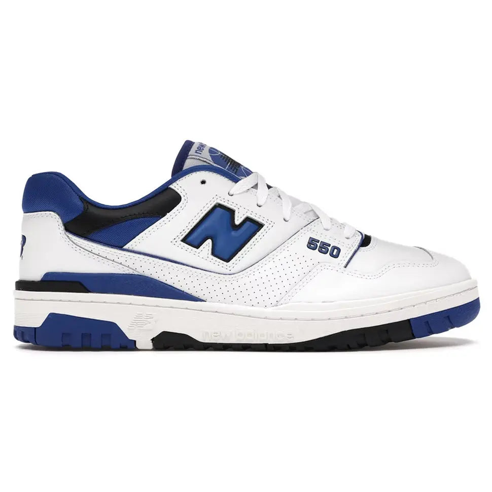 New Balance 550 White Blue Leather Sneakers Metroutfits