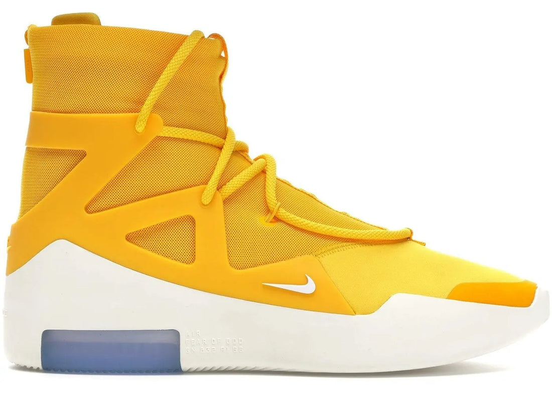 Nike Air Fear Of God 1 Yellow High-Top Sneakers Metroutfits