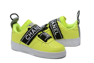 Nike Air Force 1 Low x Chanel Yellow Sneakers New with Box Metroutfits