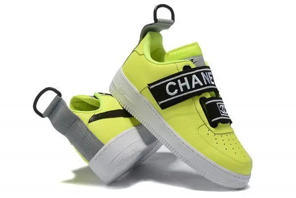 Nike Air Force 1 Low x Chanel Yellow Sneakers New with Box Metroutfits