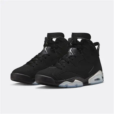 Air Jordan 6 Retro Metallic Silver Sneakers – Iconic Nubuck Streetwear CHIC TREAD