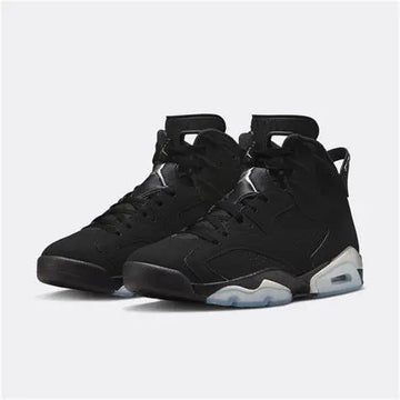 Air Jordan 6 Retro Metallic Silver Sneakers – Iconic Nubuck Streetwear CHIC TREAD