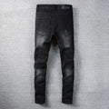 Amiri Black Letter Angel Print Jeans For Men Metroutfitstore