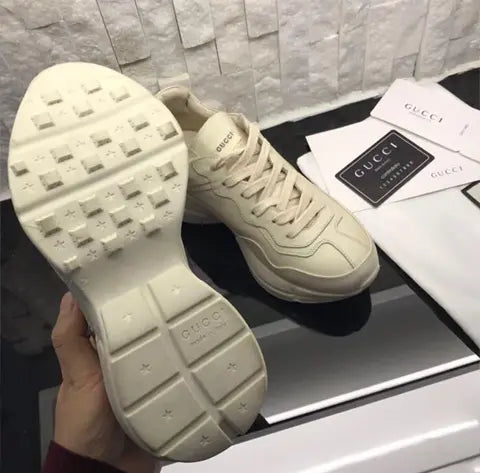 Gucci Rhyton Vintage Logo Sneakers Off-White Ivory Metroutfits