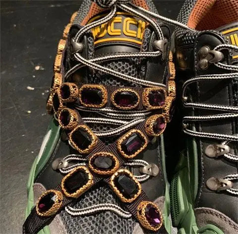 Gucci Flashtrek SEGA Green Sneakers with Removable Crystals Metroutfits